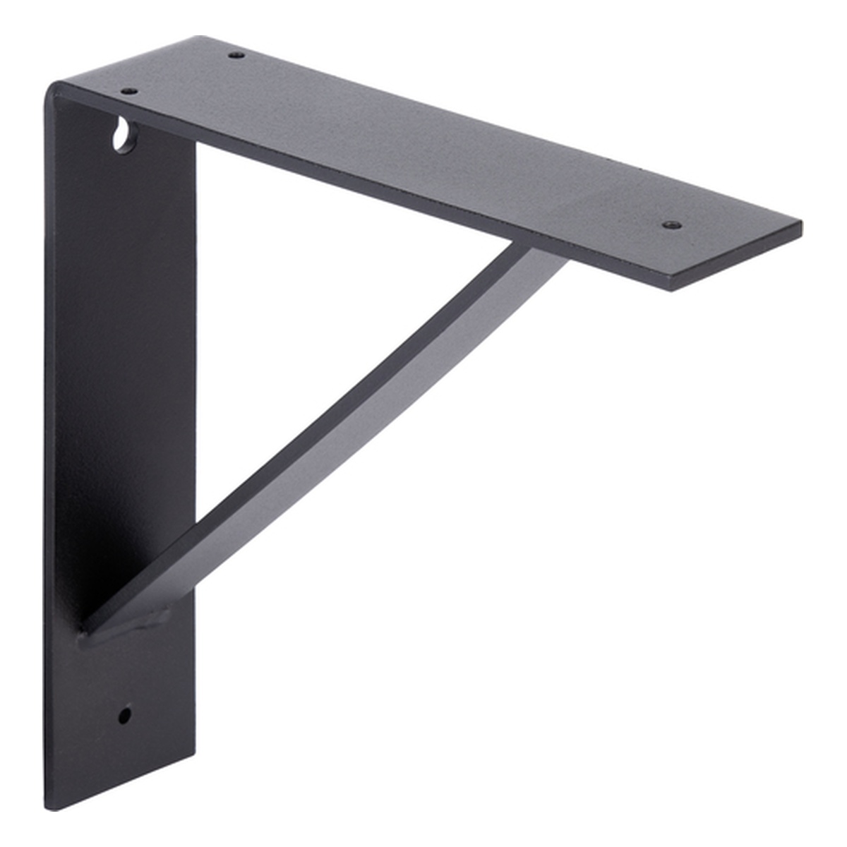 Alberts Regalträger Sam, 205 x 205 x 50 mm, Stahl, matt schwarz mit Feinstruktur kunststoffbeschichtet RAL 9005 - 1 Stk.