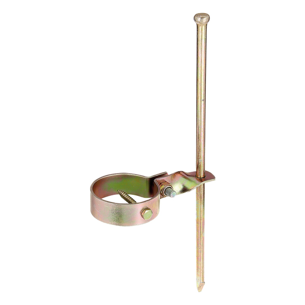 Alberts Schaukelanker, Befestigung im Boden, Stahl roh, galvanisch gelb verzinkt, Schelle Ø80 mm - 1 Stk.