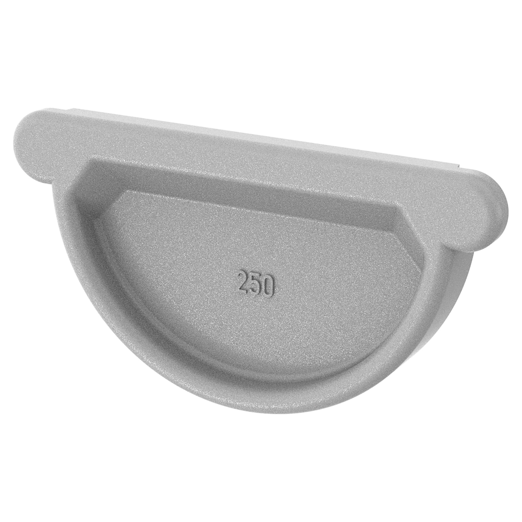 Zambelli Steckboden mit Dichtlippe halbrund 250, 8-teilig, Weißaluminium RAL 9006, COLORDUR - 1 Stk.