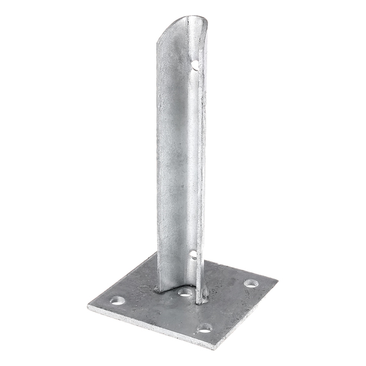 Alberts Pfostenträger für Zaunpfosten, 200 x 100 x 100 mm, Ø 34 mm, Stahl roh, feuerverzinkt, zum Aufschrauben - 1 Stk.