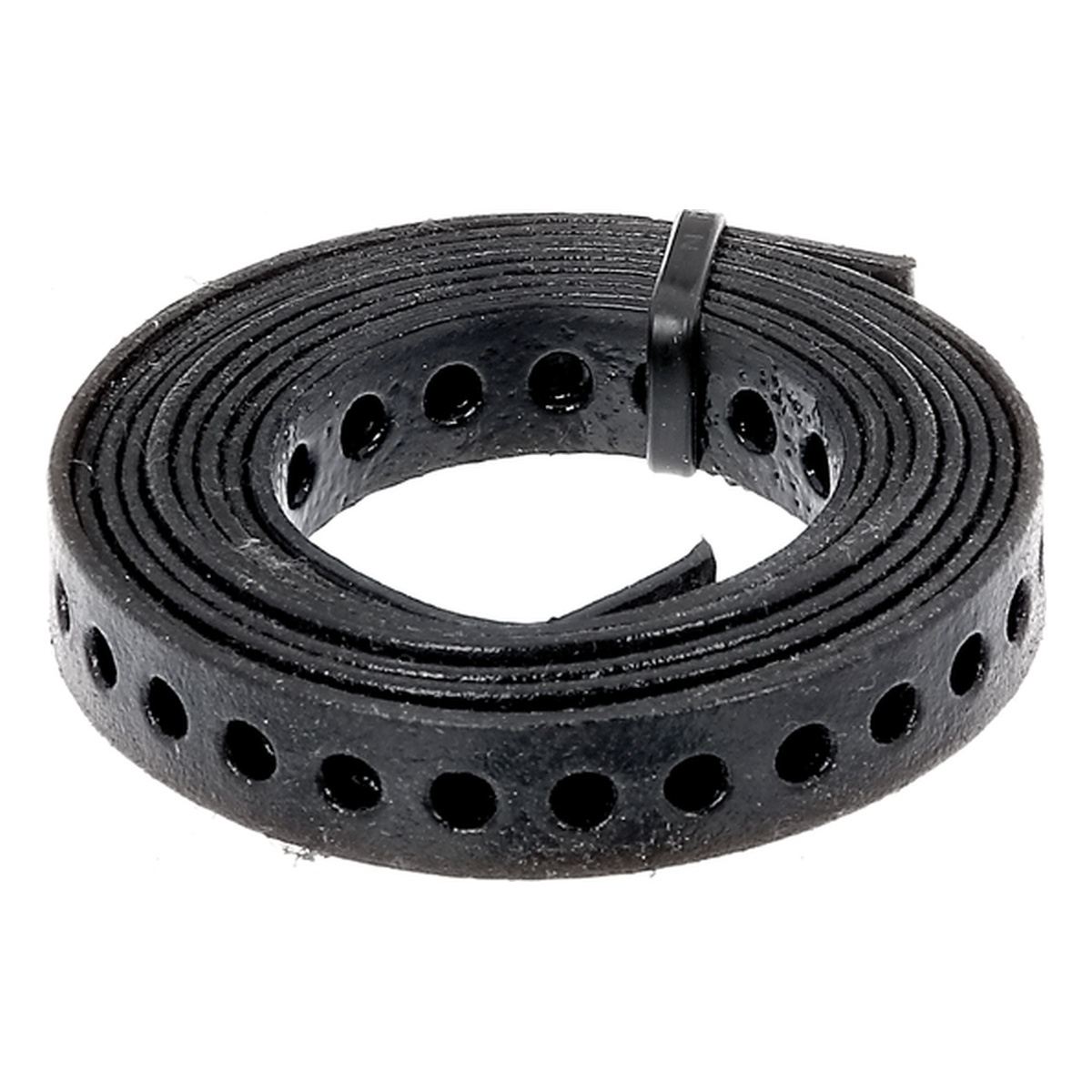 Alberts Lochband, 12 x 8 mm / 1,5 m, Stahl roh, verzinkt schwarz kunststoffbeschichtet - 1 Stk.