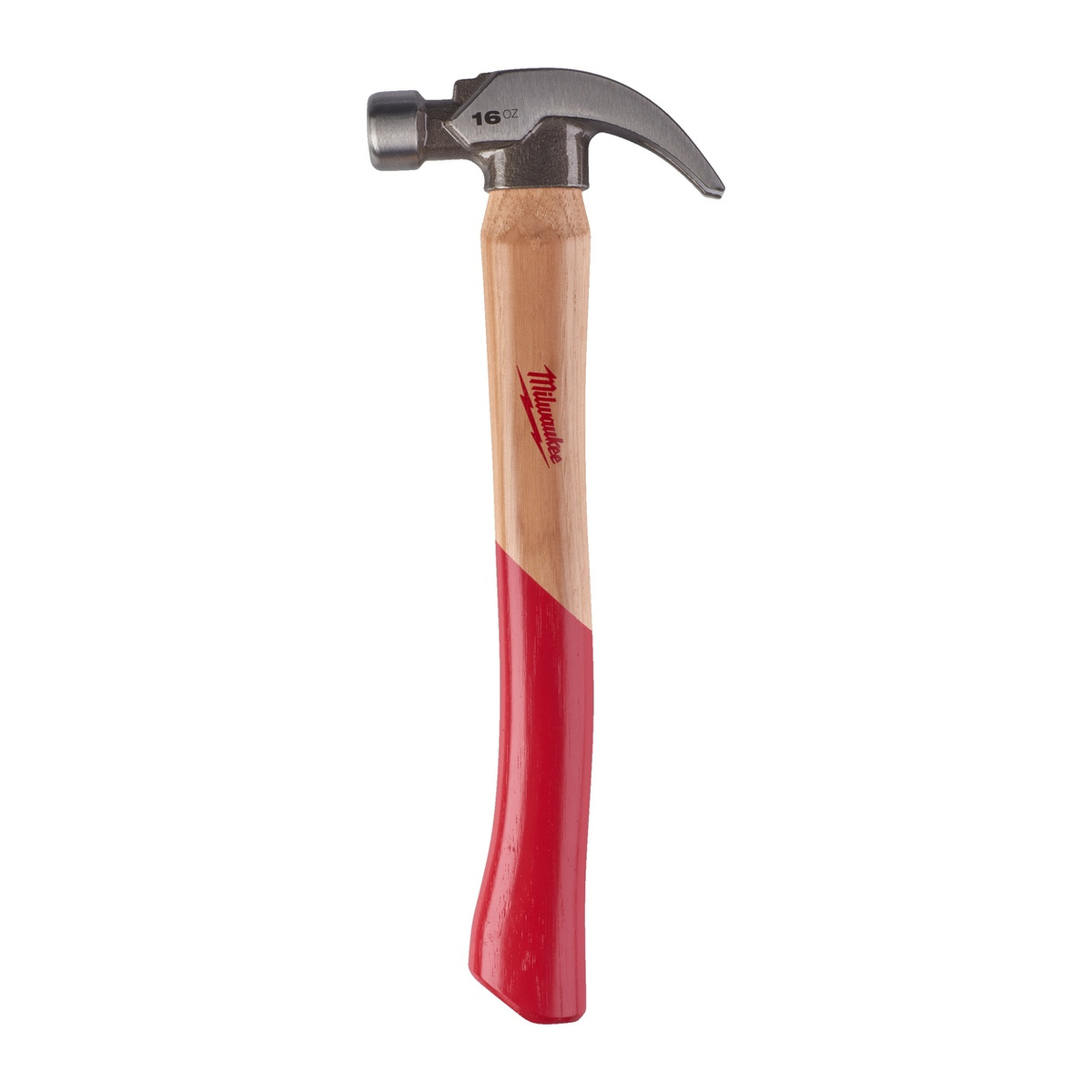 Milwaukee Klauenhammer gekröpft, Hickorystiel, Magnet-Nagelhalter