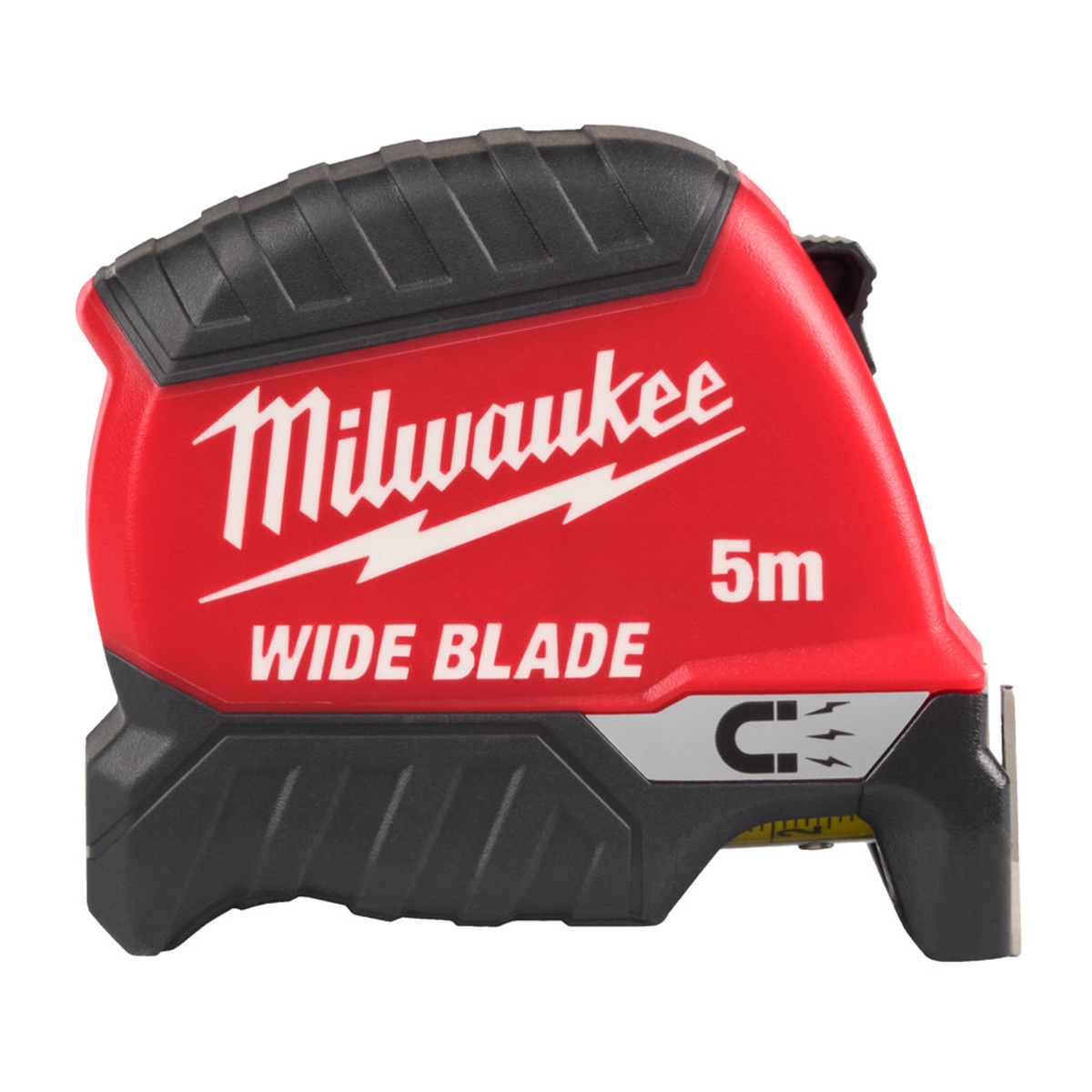Milwaukee Bandmaß Premium Breit, 35 mm Bandbreite, Magnethaken, Nylon-Schutzschicht