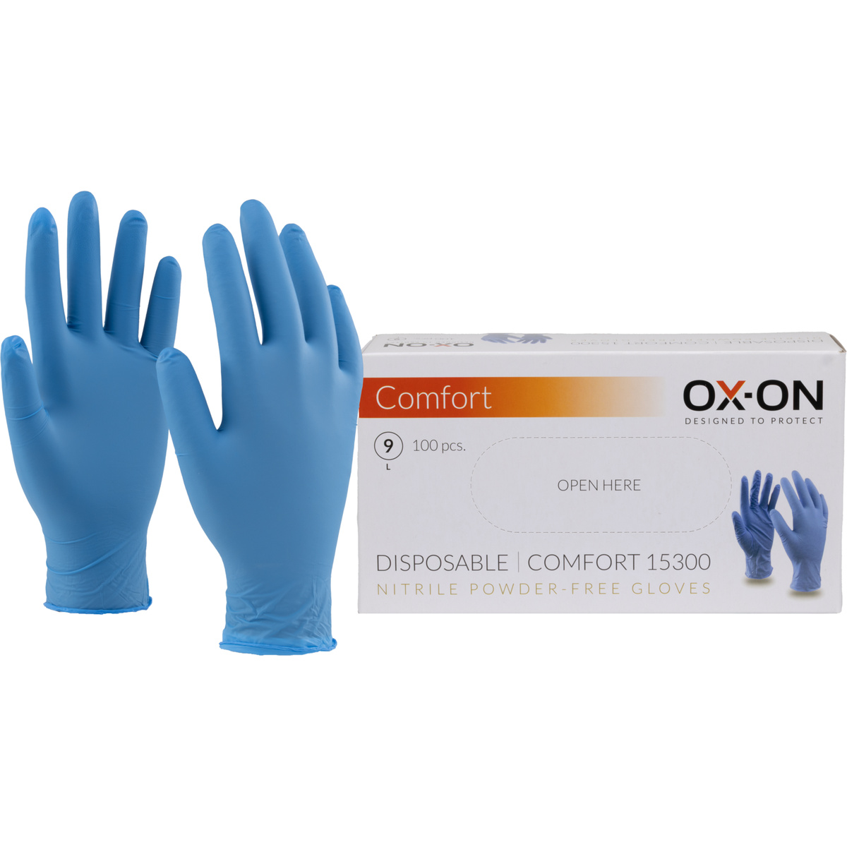 OX-ON Einweghandschuhe Disposable Comfort 15300, Größe 9/L, 100 Stk.