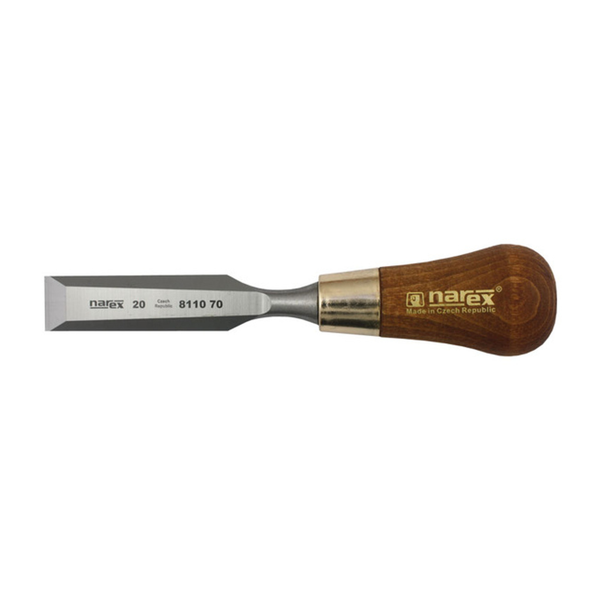 Narex Kurzbeitel Wood Line Plus, kurzer Ballengriff mit Messingzwinge, 59 HRC