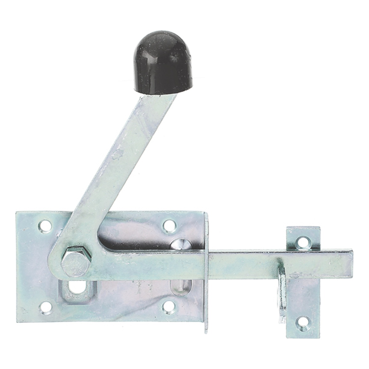 Alberts Gartentorfalle, speziell für schmale Rahmenhölzer, 100 x 60 mm, Stahl roh, galvanisch gelb verzinkt - 1 Stk.