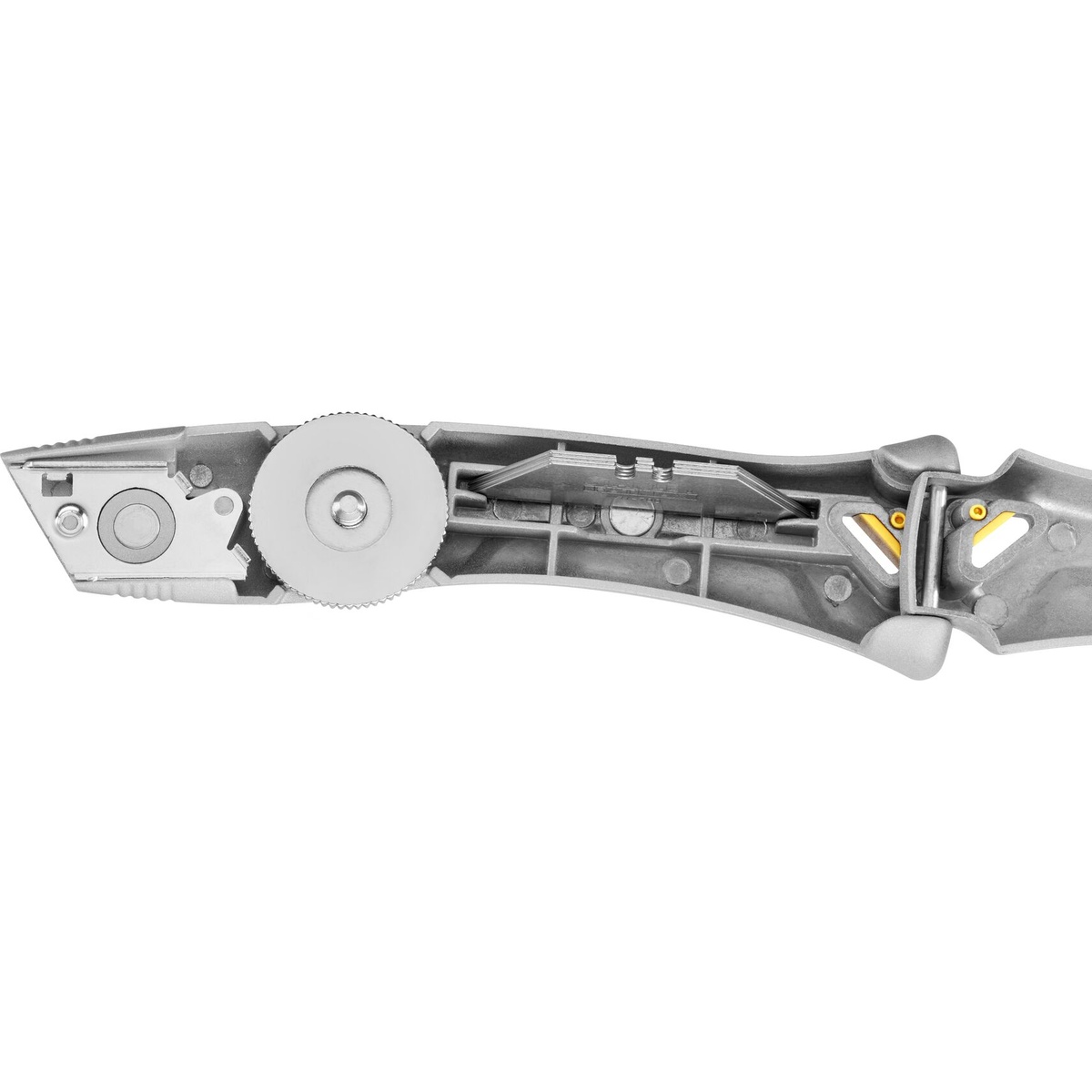 Stanley FATMAX Universalmesser feststehende Klinge, silber, mit Köcher, 2 Trapezklingen und 1 Hakenklinge
