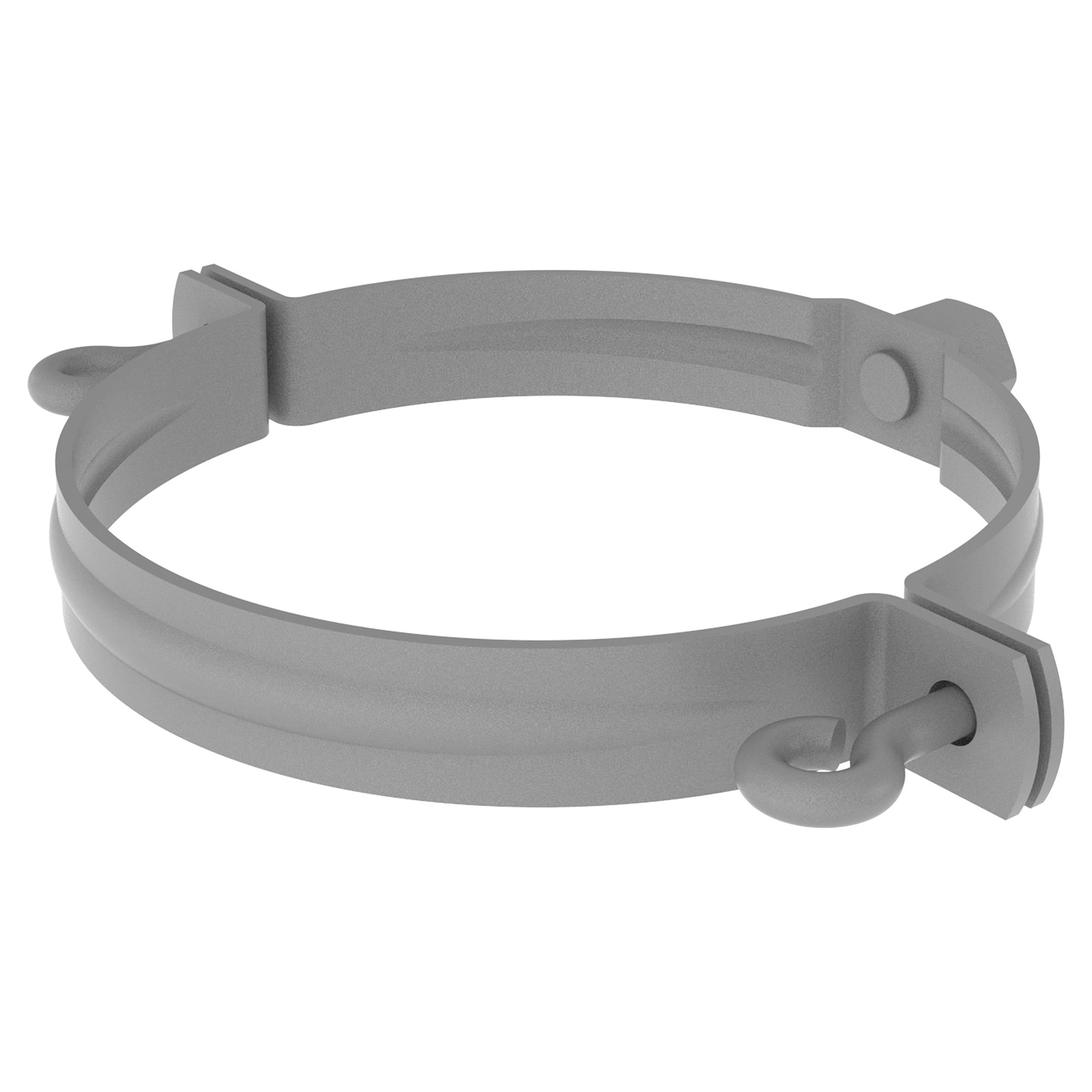 Zambelli Standrohrschelle für Stockschraube Ø 125/M10, Weißaluminium RAL 9006, COLORDUR - 1 Stk.
