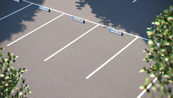 Alberts Nummernschildhalter für Parkplatz zur Bodenmontage, Parkplatzschilder - 1 Stk.
