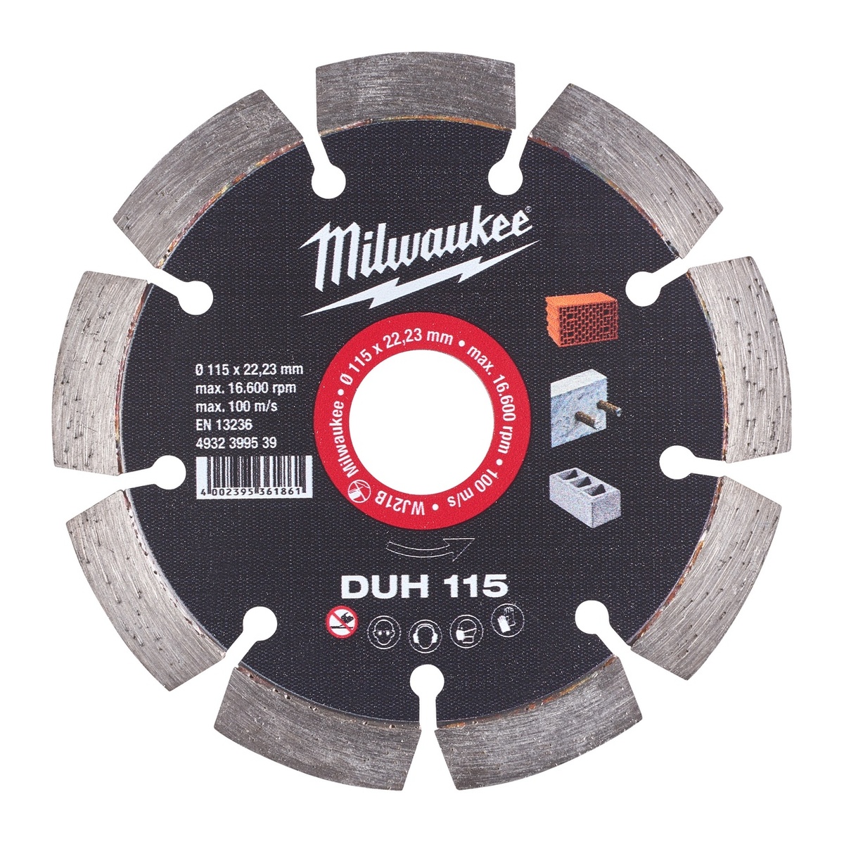Milwaukee Diamanttrennscheibe DUH für harte Materialien
