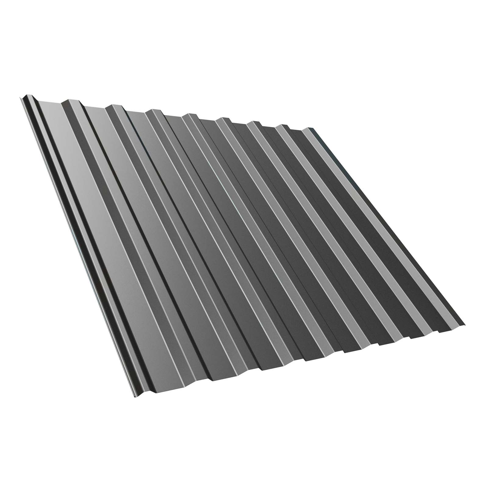 Trapezblech T20M Dach, 0,75 mm, RAL 9006 Weissaluminium, 4100 mm Länge