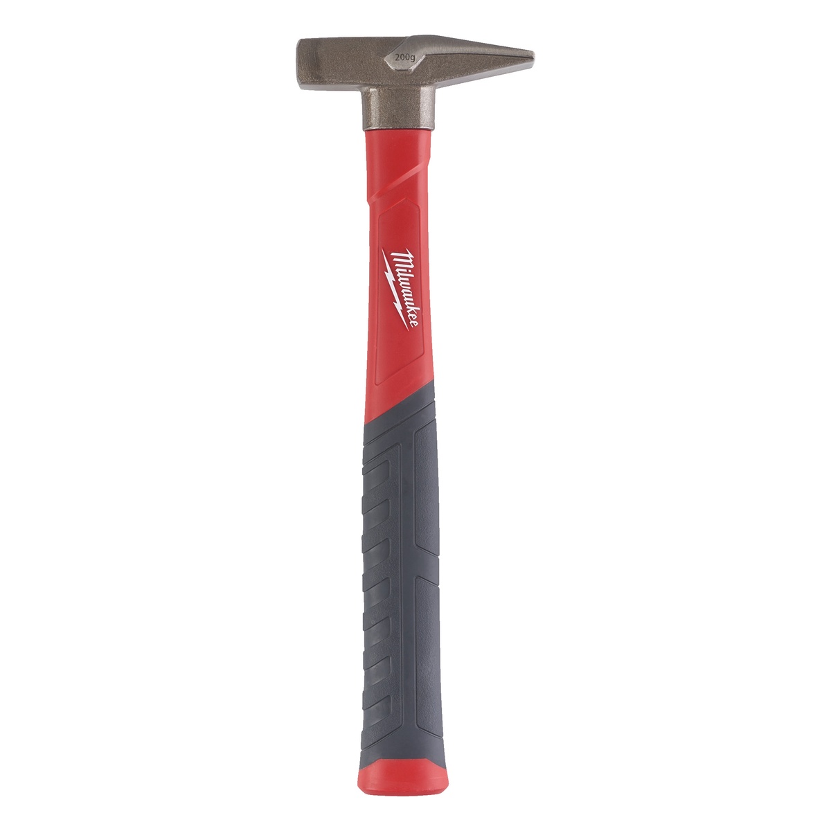 Milwaukee Schlosserhammer DIN 1041, 200 g, Fiberglasstiel mit Softgrip-Ummantelung