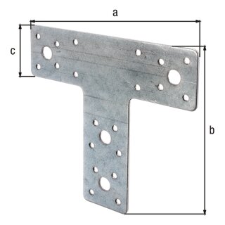 GAH Flachverbinder, T-Form, sendz.vz, 160x142x45, 1 Stück